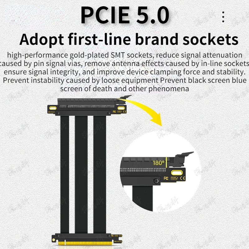 PCIE 5.0 x16 Riser Cable, Perf - Pcie 4.0 X16 Riser Cable 90 Degree recension och pris