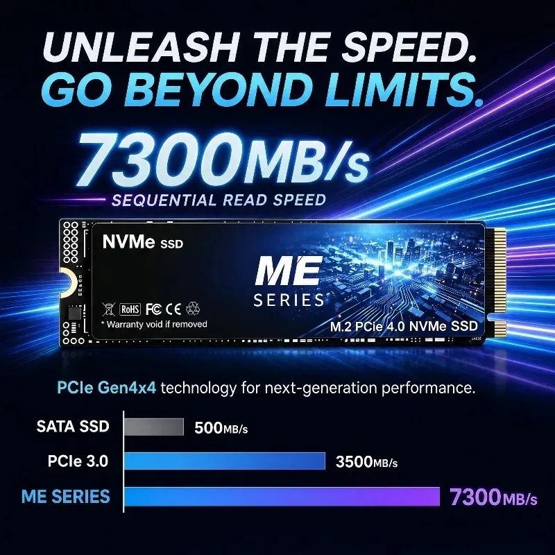 ME 500GB-4TB SSD M.2 NVMe Inte - M.2 Nvme 4Tb Pcie 4.0 Ssd recension och pris