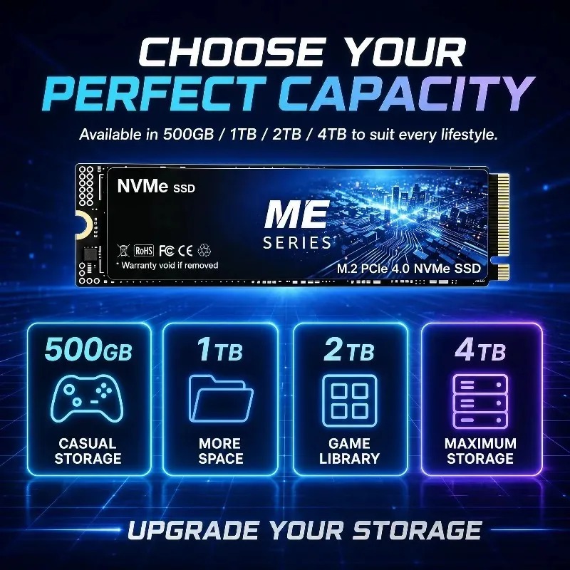 ME 500GB-4TB SSD M.2 NVMe Inte - M.2 Nvme 4Tb Pcie 4.0 Ssd recension och pris