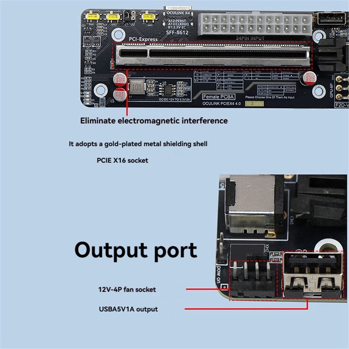 giftnew Oculink SFF-8612 to PC - External Gpu Dock Pcie 4.0 Oculink recension och pris