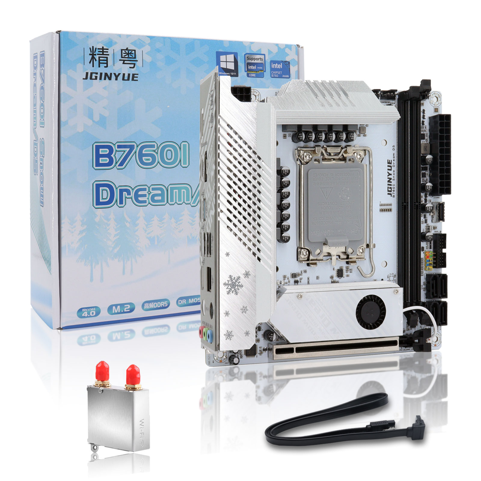 JGINYUE B760 Motherboard Mini  - Lga 1700 Ddr5 Itx Motherboard recension och pris