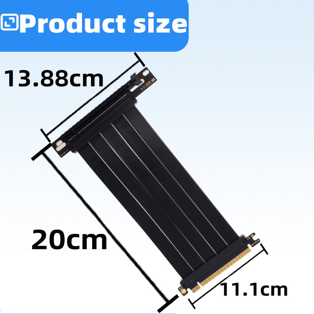 PCIE 4.0 X16 Graphics Card Ext - Pcie 4.0 X16 Riser Cable 90 Degree recension och pris