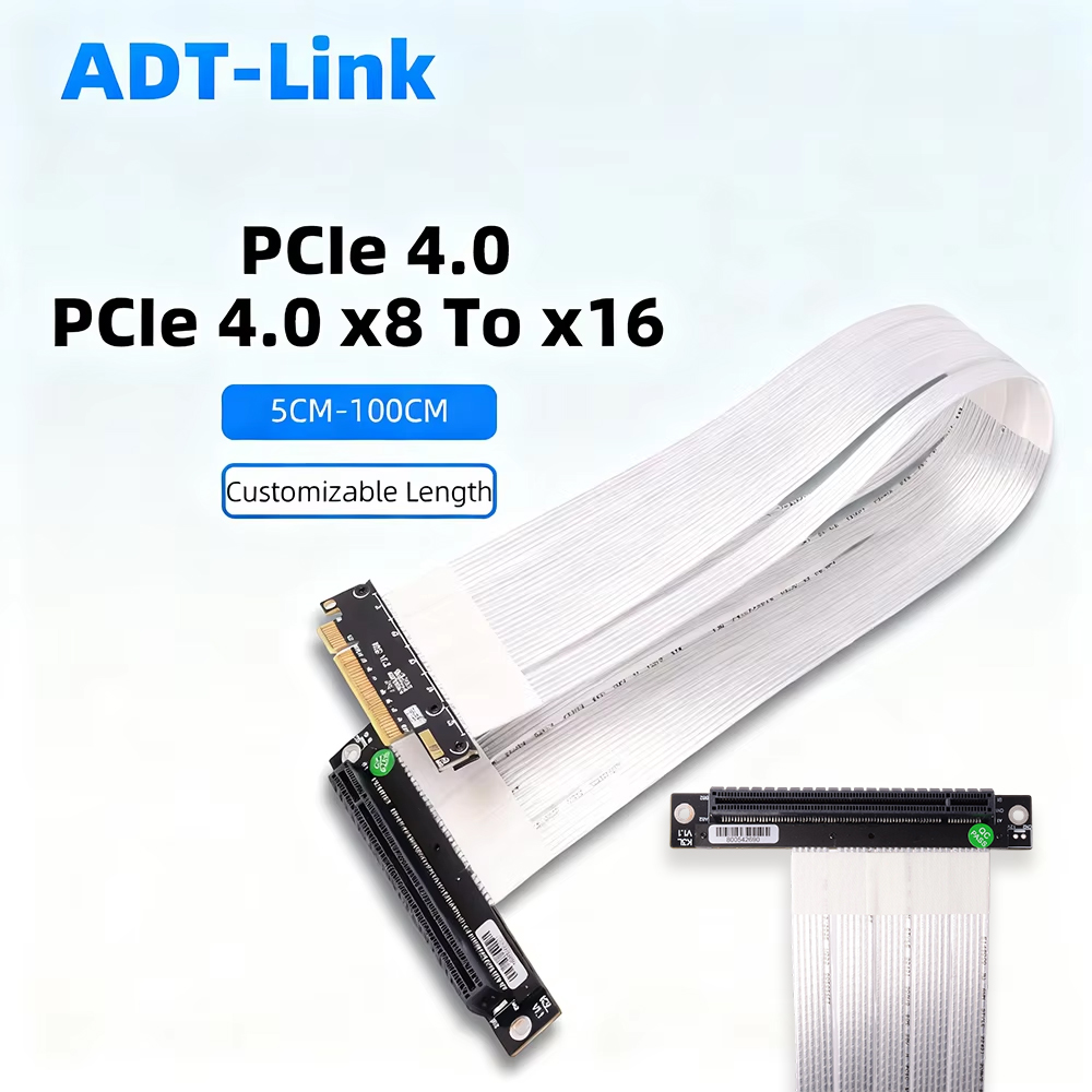 ADT-Link PCIE 4.0 3.0 X8 To X1 - Pcie 4.0 X16 Riser Cable 90 Degree recension och pris