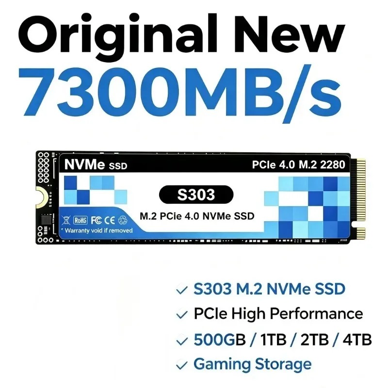 S303 PCIe 4.0 M.2 NVMe SSD 500 - M.2 Nvme 4Tb Pcie 4.0 Ssd recension och pris